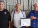 Chuck Baer, W4ROA recognized for 50 years service as  ARRL Official Observer